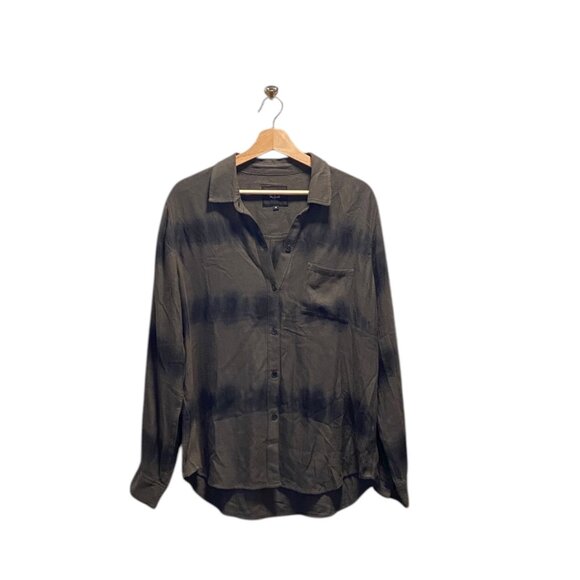 Rails Black Waves Blouse Hunter Olive Size M - Picture 2 of 15